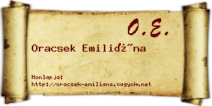 Oracsek Emiliána névjegykártya